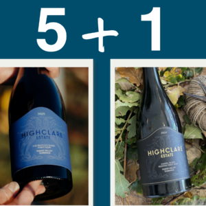Highclare Estate Pinot Noir bottles with 5+1 offer