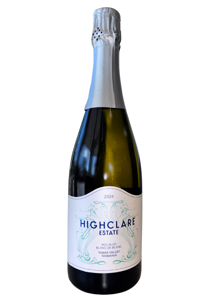 Highclaire Estate 2024 Tasmanian sparkling wine bottle